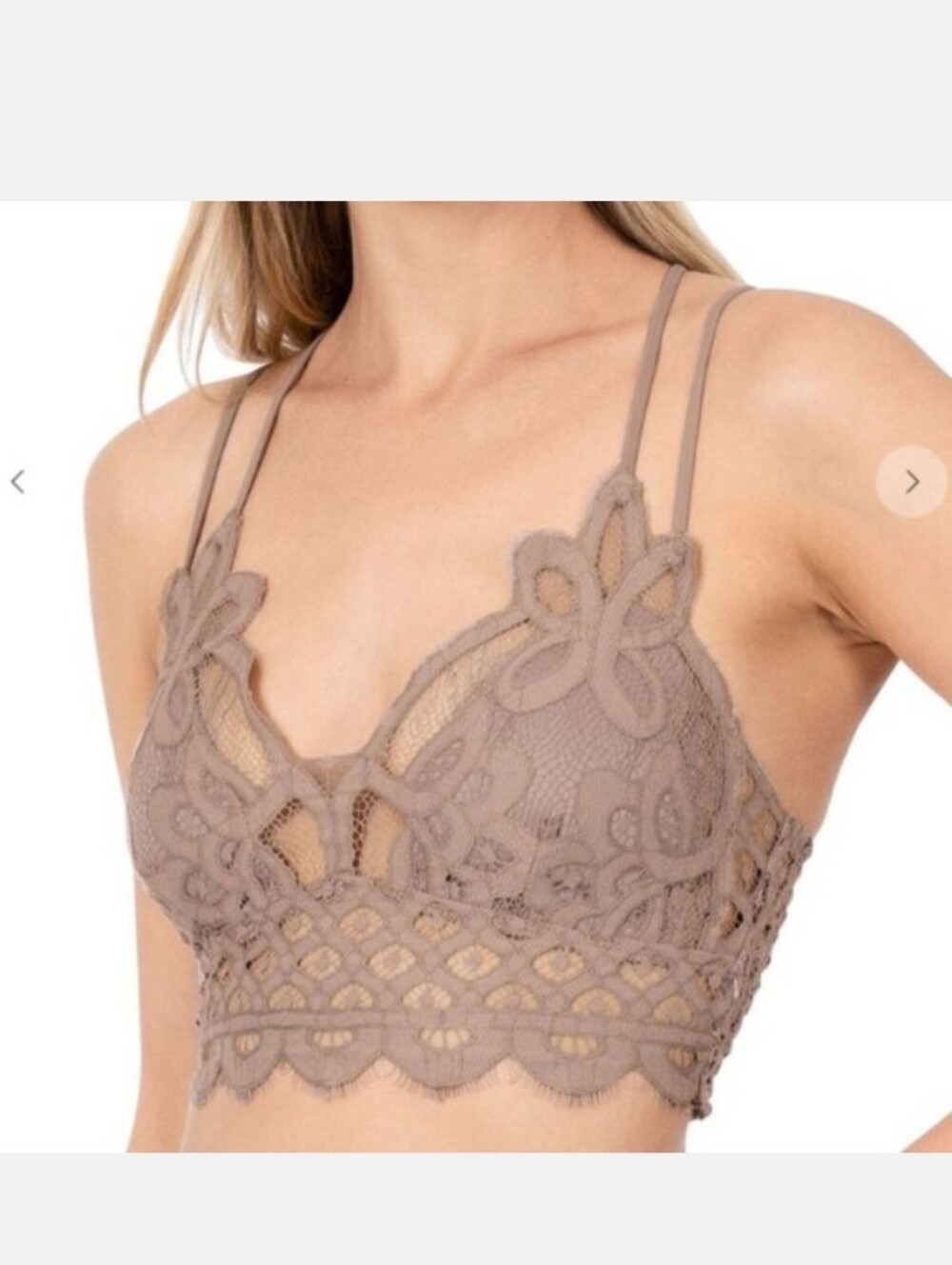 Lace Bralette in Chai Tea